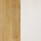 Tabouret de bar à hauteur de comptoir Nathan James Bailey avec dossier incurvé, bois de chêne naturel, rotin, bouclette crème : Rembourré, capacité de 136 kg