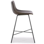 Poly & Bark Lot de 3 tabourets de bar Paxton de 61 cm de hauteur pour comptoir, marron : rembourrés, cadre en acier, design moderne