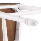 Lot de 2 tabourets de bar hauteur comptoir Shelby, blanc vieilli - Crosley : Structure en hévéa, sans revêtement, design traditionnel