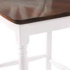 Lot de 2 tabourets de bar hauteur comptoir Shelby, blanc vieilli - Crosley : Structure en hévéa, sans revêtement, design traditionnel