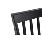 Chaises de salle à manger Bloomington noires et merisier (lot de 2) - Boraam : Bois d'hévéa massif, sans accoudoirs, capacité de 136 kg, dossier à lattes