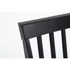 Chaises de salle à manger Bloomington noires et merisier (lot de 2) - Boraam : Bois d'hévéa massif, sans accoudoirs, capacité de 136 kg, dossier à lattes
