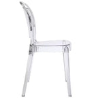 Chaise de salle à manger Entreat transparente - Modway : Polycarbonate, Nettoyage des taches/à l'essuie-glace, Aucun assemblage, Capacité de 150 kg