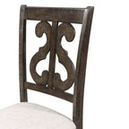 Chaise Stanford avec dossier tourbillon en bois, marron - Picket House Furnishings : Moderne du milieu du siècle, assise rembourrée