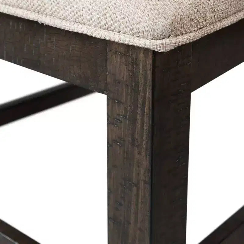 Chaise Stanford avec dossier tourbillon en bois, marron - Picket House Furnishings : Moderne du milieu du siècle, assise rembourrée