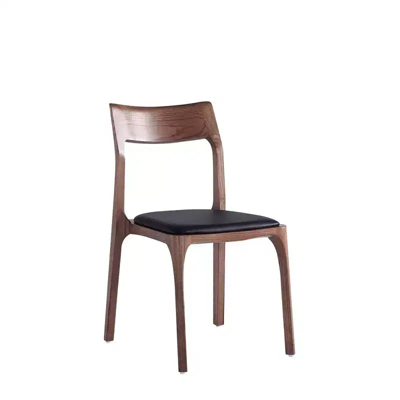 Lot de 2 chaises de salle à manger empilables Moderno en similicuir noir – Manhattan Comfort