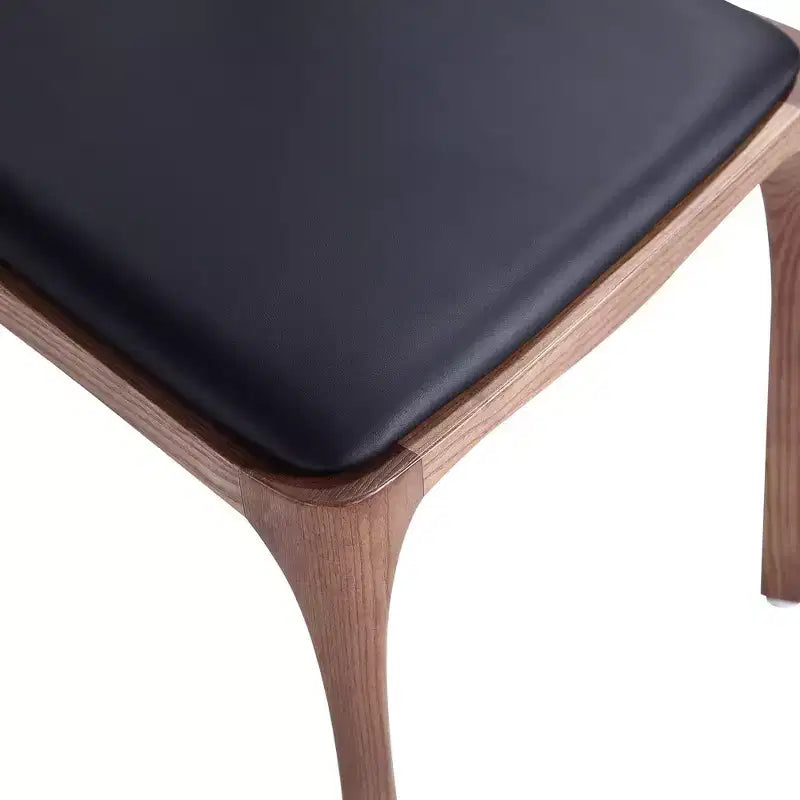 Lot de 2 chaises de salle à manger empilables Moderno en similicuir noir – Manhattan Comfort