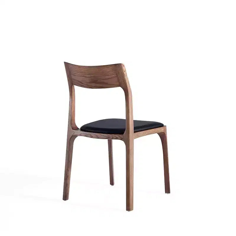Lot de 2 chaises de salle à manger empilables Moderno en similicuir noir – Manhattan Comfort