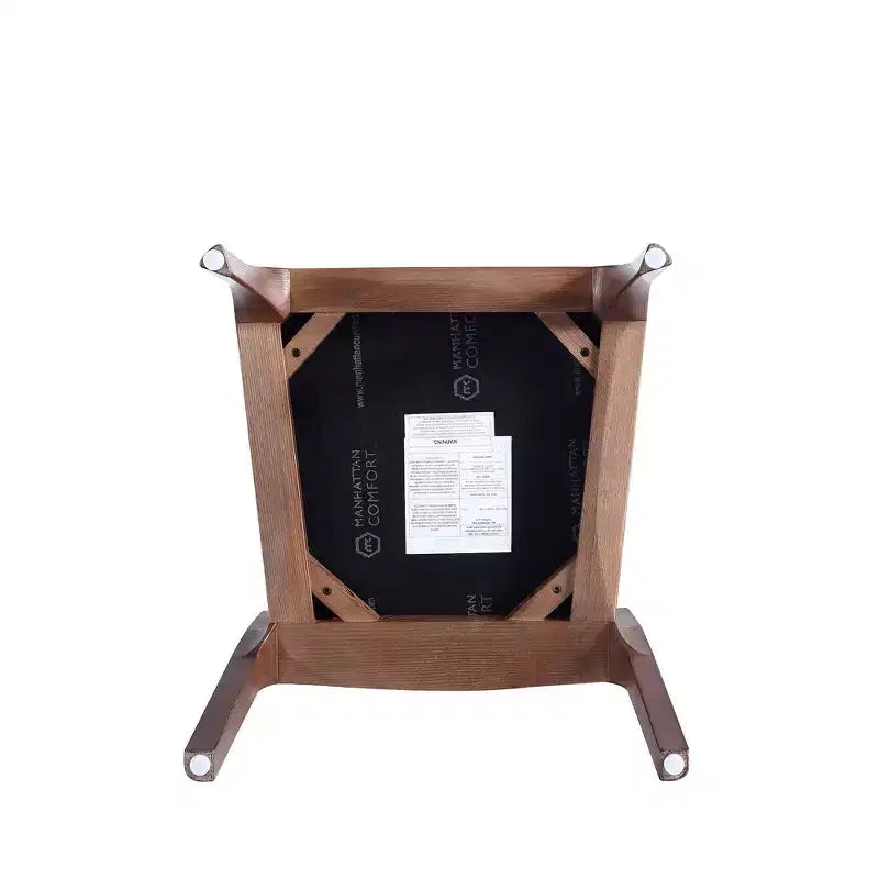 Lot de 2 chaises de salle à manger empilables Moderno en similicuir noir – Manhattan Comfort