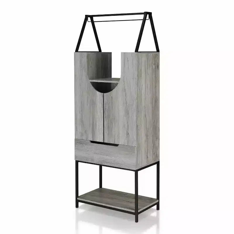 Meuble de rangement pour vins à usages multiples Meluse, style vintage gris, de Magasin 24h/24 et 7j/7