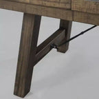 Ensemble de salle à manger extensible 7 pièces Dex et 6 chaises latérales rembourrées Noyer/Crème - Picket House Furnishings : Finition fumée, Pieds évasés
