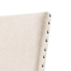 Ensemble de salle à manger extensible 7 pièces Dex et 6 chaises latérales rembourrées Noyer/Crème - Picket House Furnishings : Finition fumée, Pieds évasés