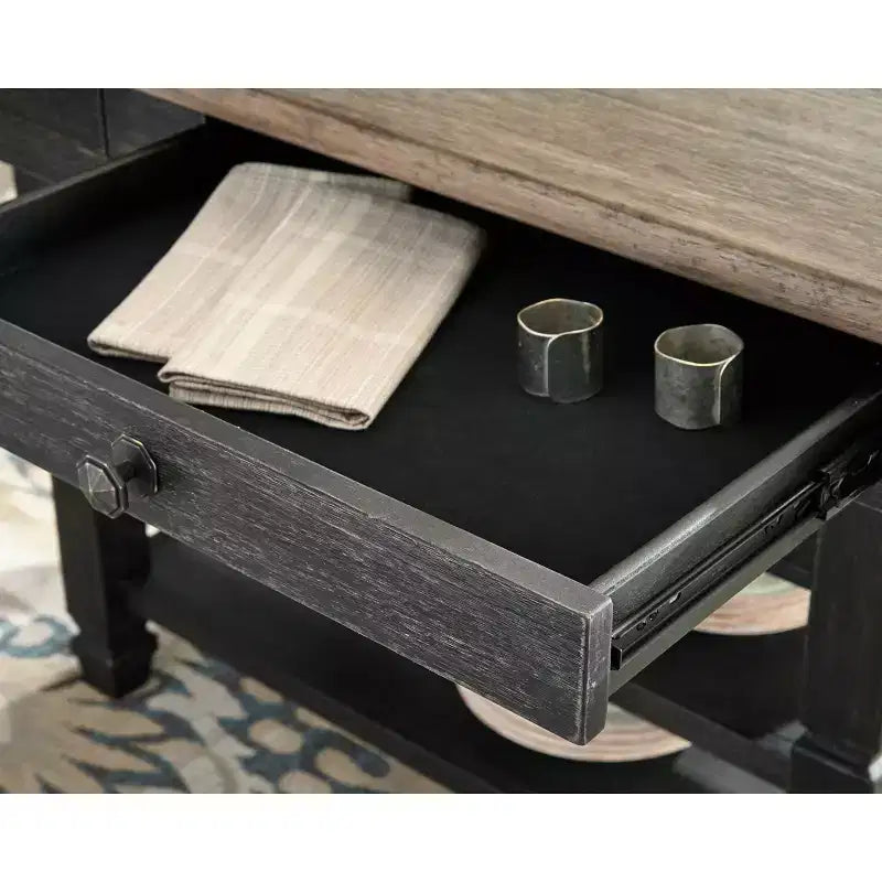 Table de salle à manger rectangulaire Tyler Creek Marron/Noir - Signature Design by Ashley