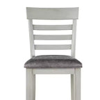 Ensemble de salle à manger 7 pièces Hyland de Steve Silver Co., gris/charbon : Tabourets rembourrés, rallonge amovible, base de rangement