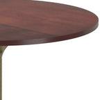 Table de salle à manger Chilton Noyer - WyndenHall : Plateau en acacia massif, base en cuivre antique, 91,4 cm