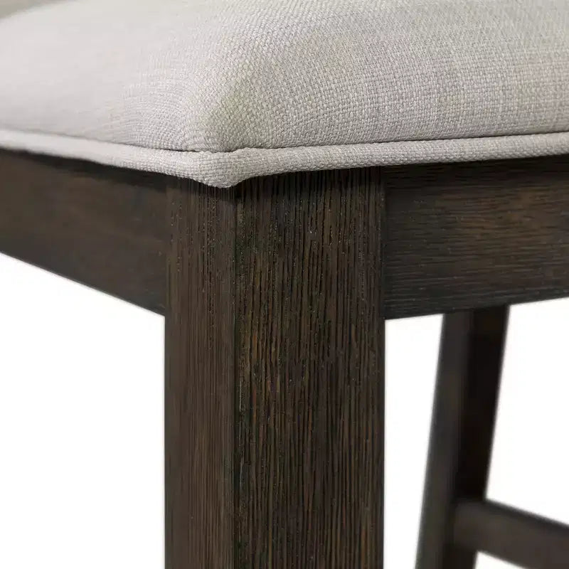 Table à manger extensible 7 pièces Jasper et six chaises d'appoint rembourrées Noyer grillé - Picket House Furnishings