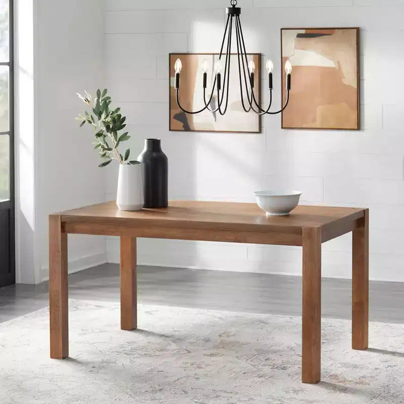 Table à manger rectangulaire Buylateral Verdon style ferme moderne, coloris bois flotté