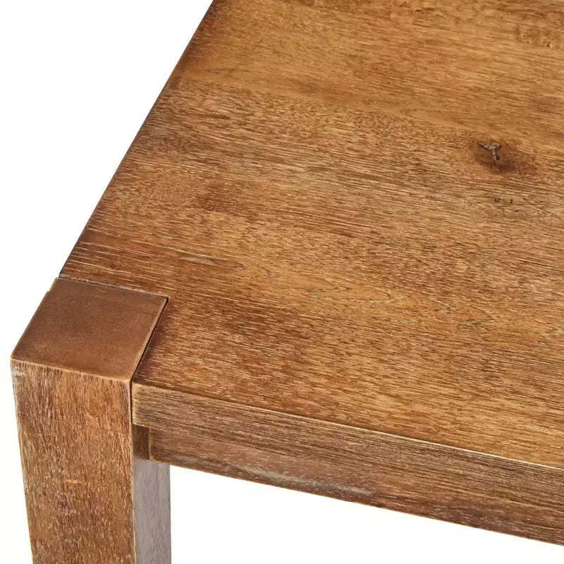 Table à manger rectangulaire Buylateral Verdon style ferme moderne, coloris bois flotté