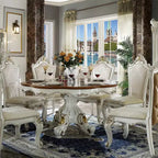 Table à manger Picardy 157 cm, finition chêne cerisier/perle antique - Acme Furniture