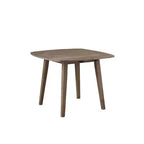 Ensemble de table à manger extensible 3 pièces Boulder avec finition en bois de grange brossé (brun) - Boraam : Plateau carré moderne à abattants, peut accueillir jusqu'à 4 personnes