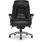 Fauteuil de bureau Serta Works Executive avec technologie Smart Layers Gris : cuir reconstitué ergonomique, hauteur réglable, capacité de 125 kg