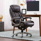 Fauteuil de bureau Serta Works Executive avec technologie Smart Layers Gris : cuir reconstitué ergonomique, hauteur réglable, capacité de 125 kg