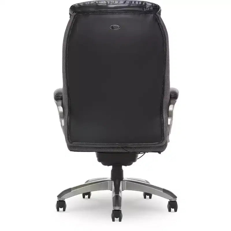Fauteuil de bureau Serta Works Executive avec technologie Smart Layers Gris : cuir reconstitué ergonomique, hauteur réglable, capacité de 125 kg