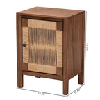 bali &amp; pari Table de chevet Holitz en bois de bayur, Noyer brun/Marron clair : 21,7 po de hauteur, Aucun assemblage requis