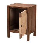 bali &amp; pari Table de chevet Holitz en bois de bayur, Noyer brun/Marron clair : 21,7 po de hauteur, Aucun assemblage requis
