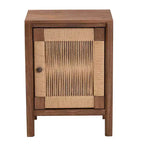 bali &amp; pari Table de chevet Holitz en bois de bayur, Noyer brun/Marron clair : 21,7 po de hauteur, Aucun assemblage requis