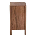 bali &amp; pari Table de chevet Holitz en bois de bayur, Noyer brun/Marron clair : 21,7 po de hauteur, Aucun assemblage requis