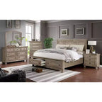Ensemble 2 pièces lit Queen et commode gris - HOMES: Inside + Out