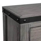 Ensemble de chambre à coucher 6 pièces King Montauk avec panneau gris - Picket House Furnishings : Comprend une commode, un chiffonnier et une table de chevet
