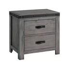 Ensemble de chambre à coucher 6 pièces King Montauk avec panneau gris - Picket House Furnishings : Comprend une commode, un chiffonnier et une table de chevet