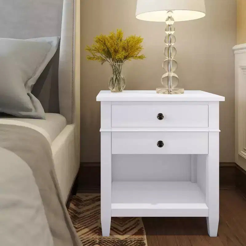Table de chevet 24" Sterling en bois massif blanc - WyndenHall