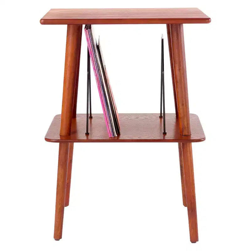 Meuble TV Crosley Manchester : meuble de rangement en bois massif pour platine et magazines