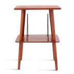 Meuble TV Crosley Manchester : meuble de rangement en bois massif pour platine et magazines