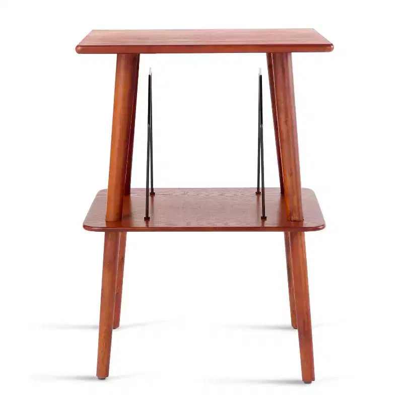 Meuble TV Crosley Manchester : meuble de rangement en bois massif pour platine et magazines