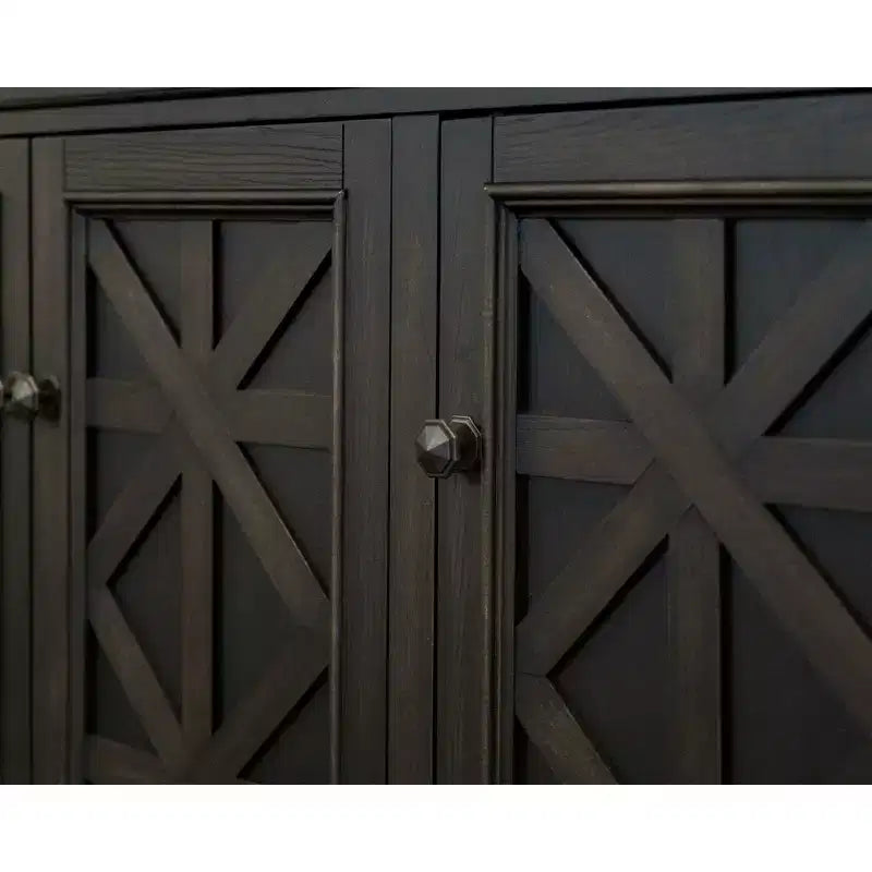 Meuble TV traditionnel Kingston 70" : Style Manoir Anglais, Aucun assemblage requis - Martin Furniture