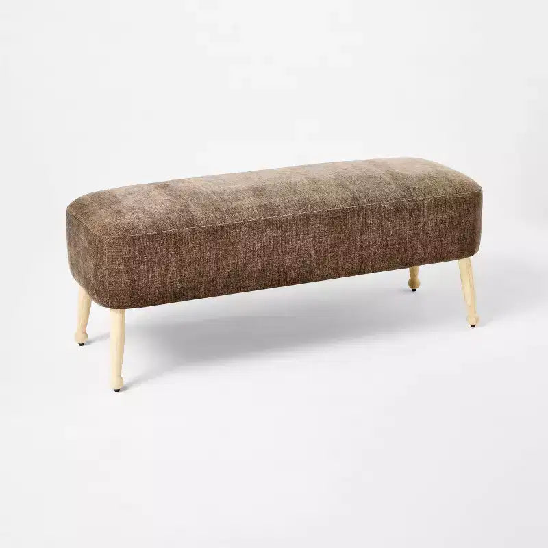 Banc rembourré Corallina en bois naturel/marron foncé - Threshold™ conçu avec Studio McGee