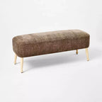 Banc rembourré Corallina en bois naturel/marron foncé - Threshold™ conçu avec Studio McGee
