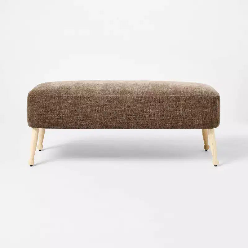 Banc rembourré Corallina en bois naturel/marron foncé - Threshold™ conçu avec Studio McGee