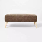 Banc rembourré Corallina en bois naturel/marron foncé - Threshold™ conçu avec Studio McGee