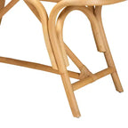 Baxton Studio Septa Banc d'appoint en rotin marron naturel : Meuble d'intérieur, aucun assemblage requis, nettoyage ciblé