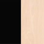 Nexera Atypik Bureau 2 Tiroirs Noir/Contreplaqué de Bouleau : MDF Laqué, Étagère de Rangement Ouverte, Assemblage par un Adulte Requis