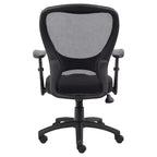 Chaise de bureau en maille avec accoudoirs réglables noir - Boss Office Products : Pivotante, Ergonomique, Base en nylon