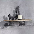 Meuble Acme 18" Bibliothèque décorative Brantley Chêne finition noir sable : Cadre en métal, Dos ouvert, Montage sans outils