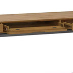 Bureau Devlin large mi-siècle marron selle - WyndenHall : Bureau de direction, 72 po de largeur, Classeur intégré