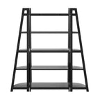 Winsome Ensemble d'étagères Adam 3 pièces de 147,4 cm Noir : Style transitionnel, bois composite, 15 étagères, outils de montage inclus