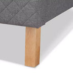Lit plateforme King Aneta gris - Baxton Studio